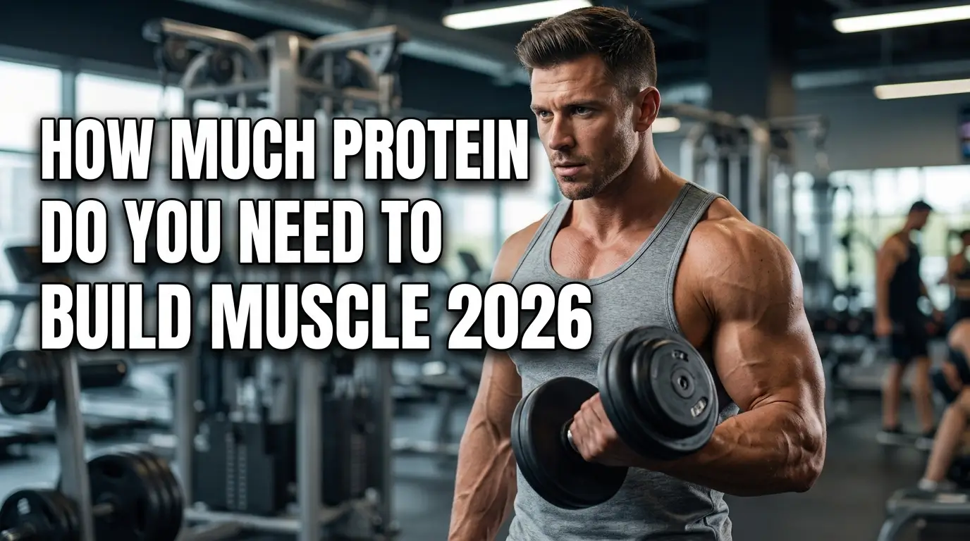 Realistic YouTube thumbnail featuring healthy post-workout foods like grilled chicken, eggs, rice, fruit, and a protein shake, with bold text “Best Foods to Eat After a Workout for Recovery 2026” in a vibrant, high-contrast fitness nutrition design.